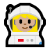 👩🏼‍🚀 woman astronaut: medium-light skin tone display on Windows